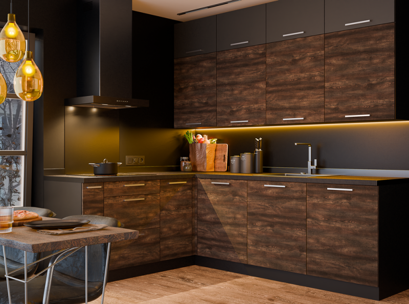 Кухня “RODOS” ДСП фасади - Фото №1 Кухня “RODOS” ДСП фасади - Фото №1