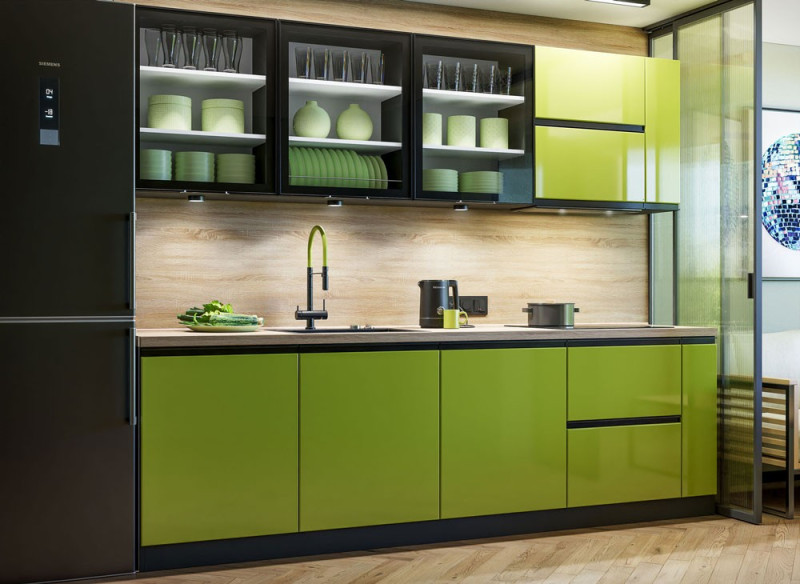 Кухня «FLAT» фарбовані фасади - Фото №1 Кухня «FLAT» фарбовані фасади - Фото №1