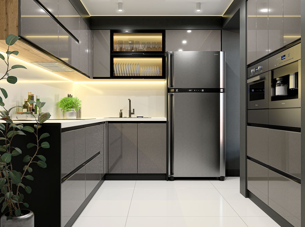 Кухня «RioLine» профильные фасады - Фото №1 Кухня «RioLine» профильные фасады - Фото №1