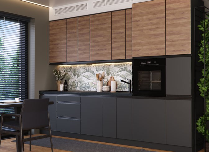 Кухня «Alta» профільні фасади - Фото №1