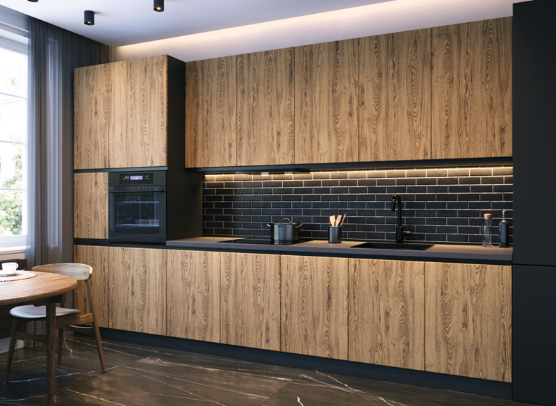 Кухня «Lori» шпоновані фасади - Фото №9