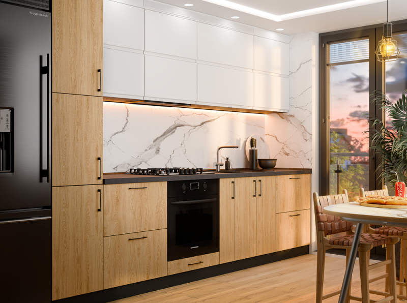 Кухня «Sonata» шпоновані фасади - Фото №3