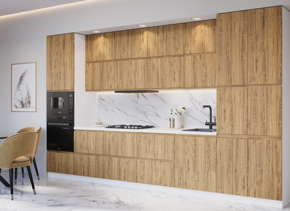 Кухня «WoodLine» шпоновані фасади